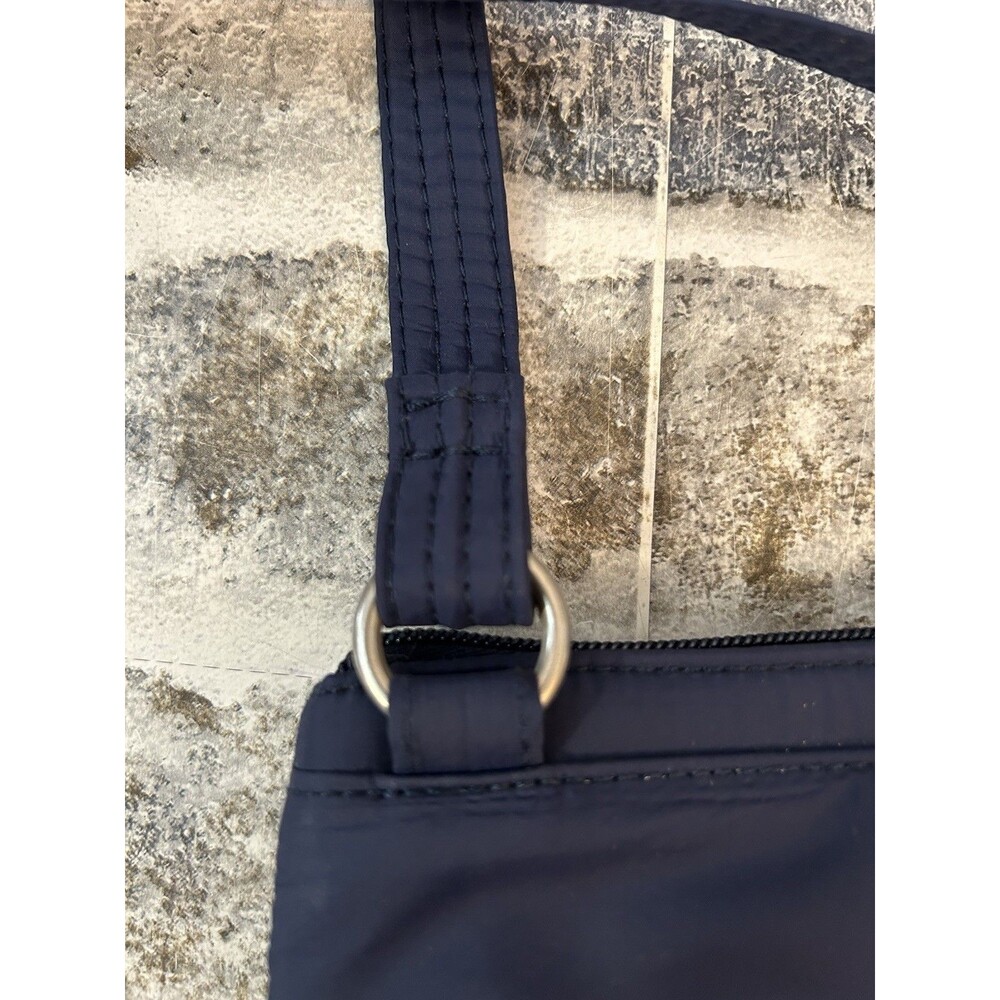 Travelon Anti-theft Classic Light Convertible Small Crossbody Bag Navy Silver - Picture 11 of 12